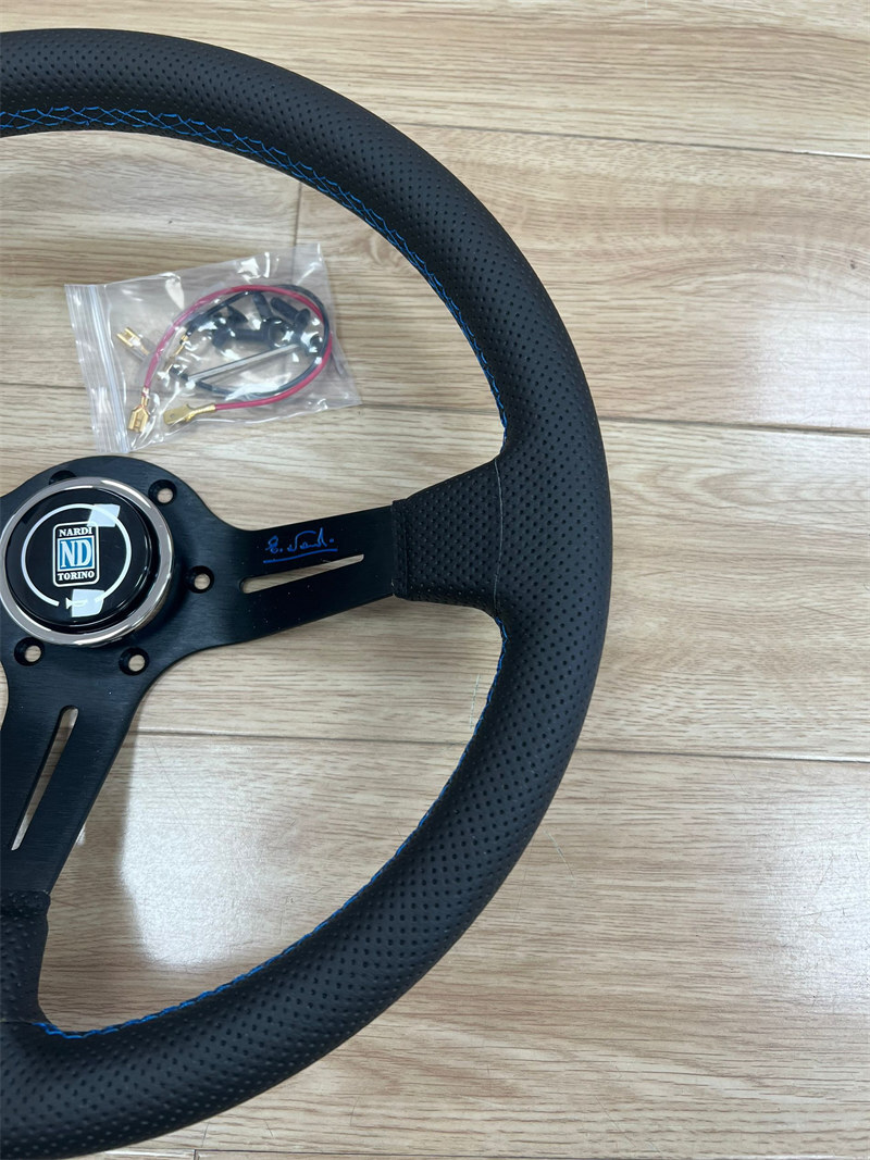 #020 Nardi steering gear leather 350mm 14 -inch sport steering wheel white 
