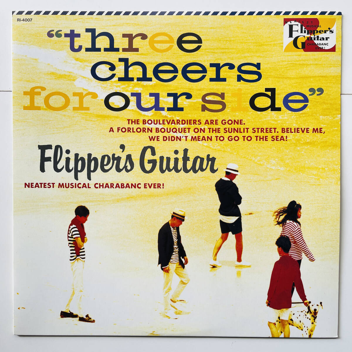 貴重プロモ レコード フリッパーズ・ギター three cheers for our side 海へ行くつもりじゃなかった Flipper's Guitar 小沢健二 小山田圭吾_画像1