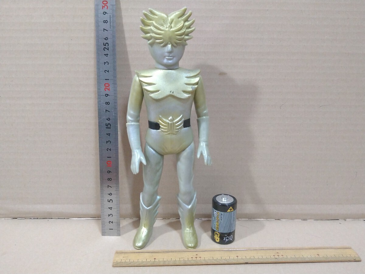 70 period broadcast that time thing Rainbow man yellow gold. .. sofvi dash 5 standard size 29.5cm Bandai,takatok made beautiful goods interval put on restoration have 