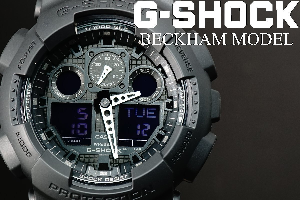 1円～1スタ ベッカム Beckaham G-shock Gショック 精悍なフルブラック 逆輸入 新品未使用 本物200m防水メンズ腕時計カシオCASIOミリタリーの画像5