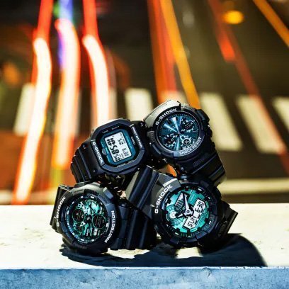 1円～ 1スタ CASIO カシオ G-SHOCK ジーショック Gショック Black and Green Series 腕時計 時計 メンズ 防水 クオーツ アナデジ ブラックの画像3