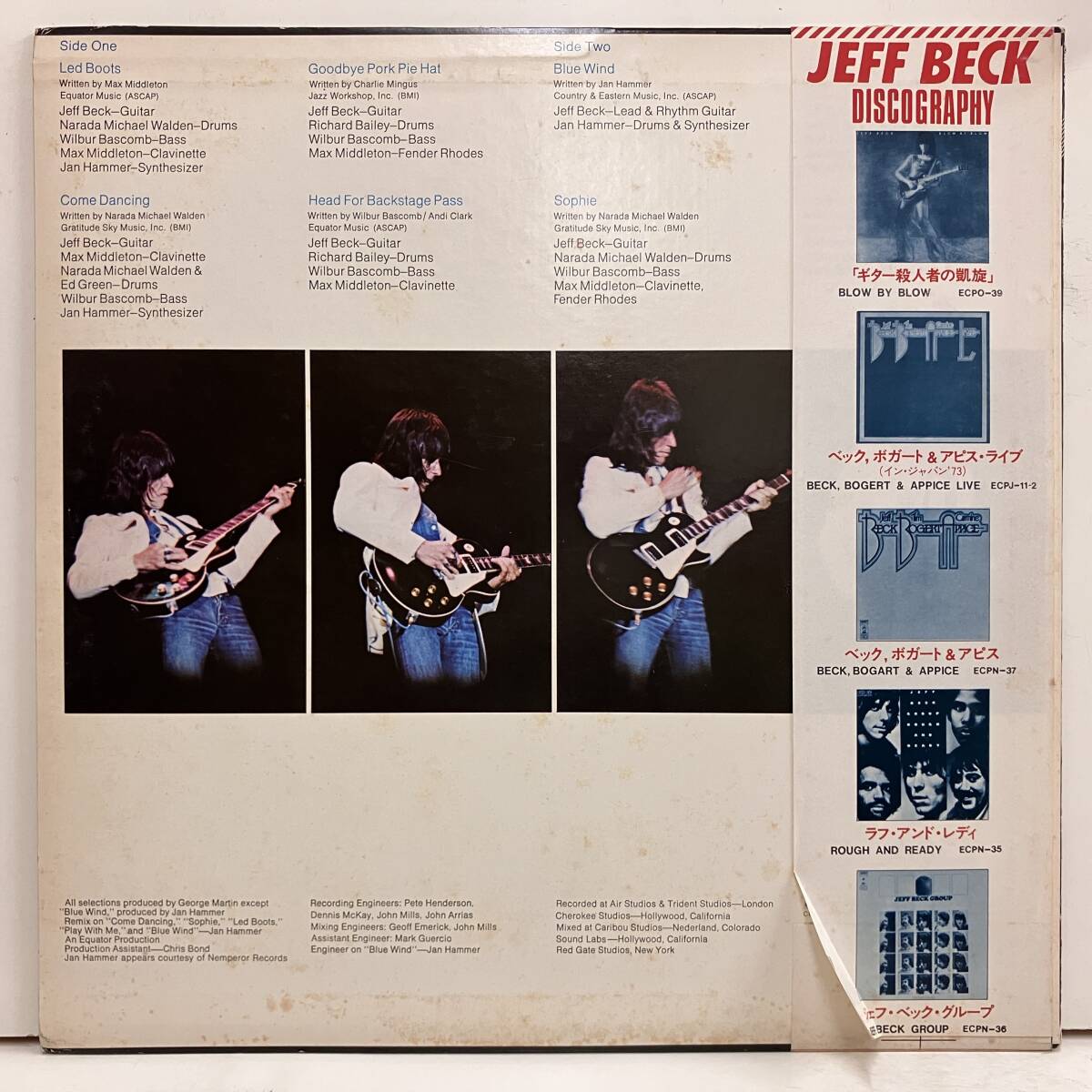 ★即決240501ROCK Jeff Beck ジェフ・ベック Wired 帯付きライナー無 25AP 120(E) 日本盤 _画像2