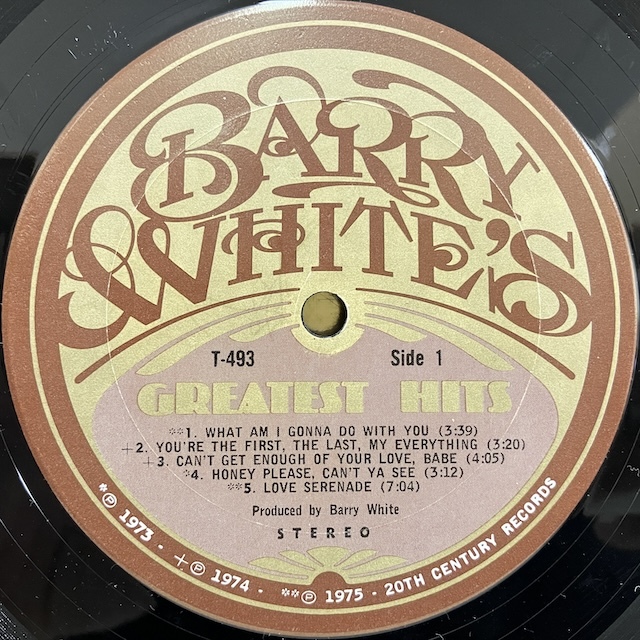 ★即決 SOUL Barry White / Barry White's Greatest Hits T-493 d3110 米オリジナル、 I'm Gonna Love You Just A Little More Baby収録_画像5