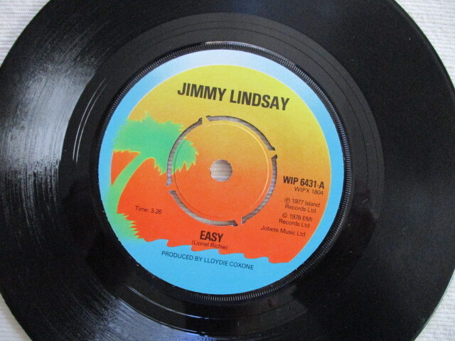 JIMMY LINDSAY 7!EASY, UK ORG 7 -inch EP 45, LOVERS cover, beautiful record 