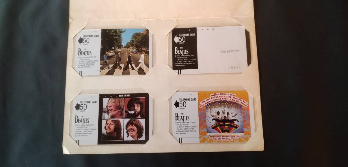 TOSHIBA EMI Beatles телефонная карточка 4 шт. комплект не использовался специальный с чехлом 