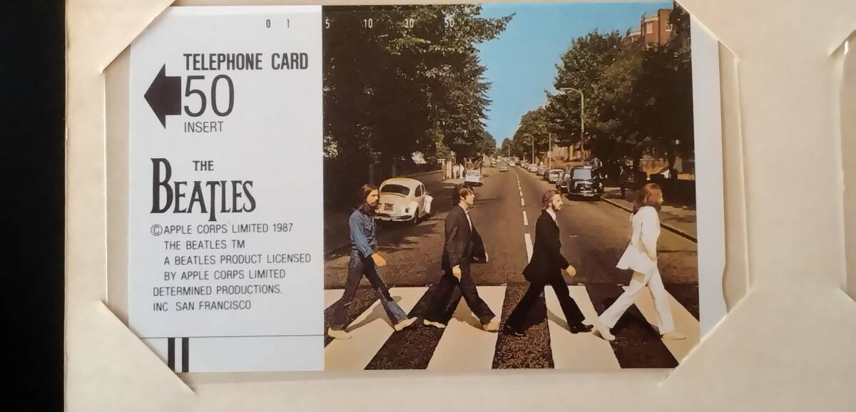 TOSHIBA EMI Beatles телефонная карточка 4 шт. комплект не использовался специальный с чехлом 