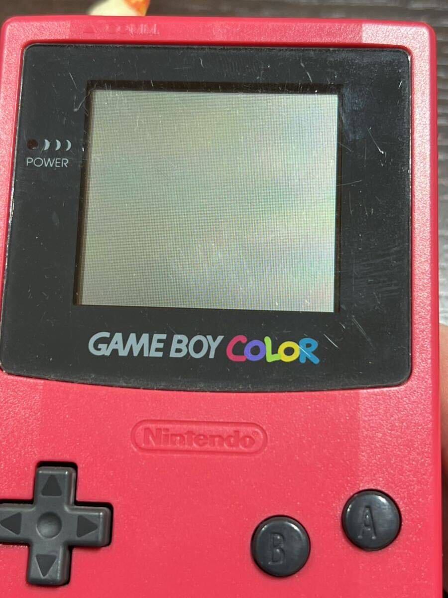 ゲームボーイカラー本体 レッド/赤色 任天堂 GAME BOY COLOR 通電確認済み 現状品 送350or520_画像5