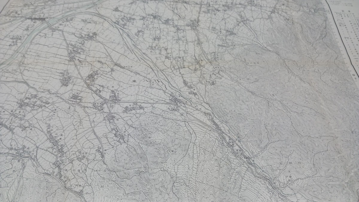 石和　山梨県　地図　古地図　 地形図　資料　57×46cm　昭和29年測量　昭和31年発行　印刷　B2025_画像2
