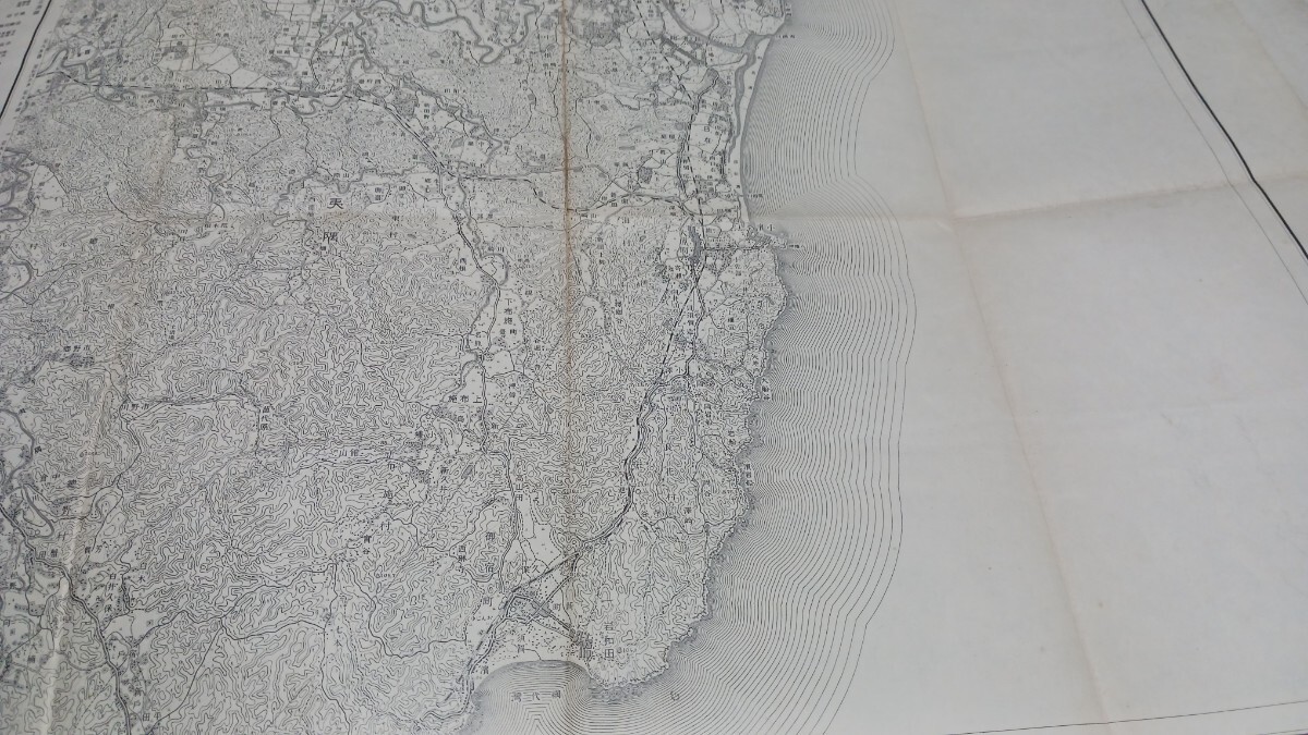大原　千葉県地図　古地図　 地形図　資料　　57×46cm　明治36年測図　昭和8年発行印刷　B2405　キレ_画像2