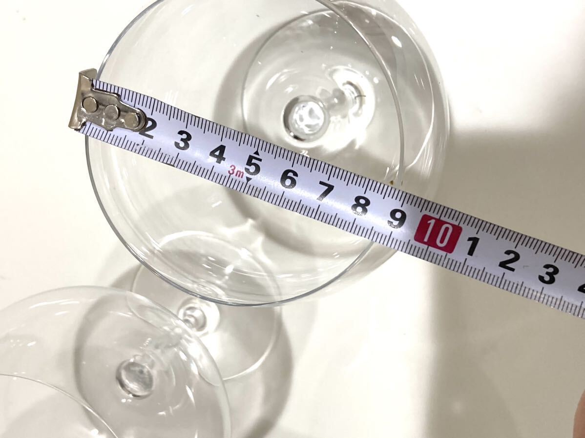 リーデル RIEDEL ワイングラス ペア 高さ20cm リム8.5cm クリスタルガラス　ドイツ　ヴィノム　ブルゴーニュワイングラス　イ26-17_画像4