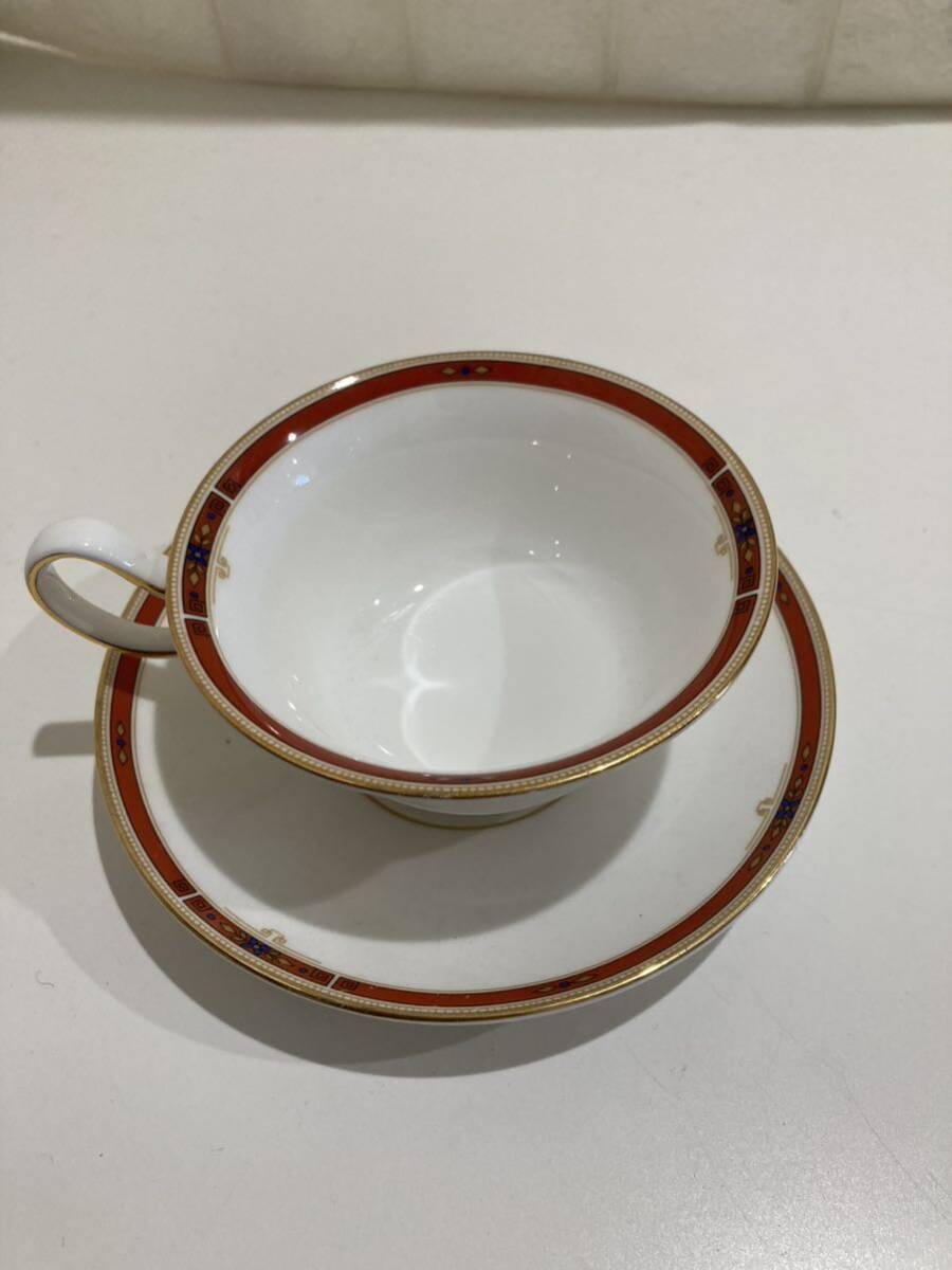 ウェッジウッド　WEDGWOOD 洋食器　コロライド カップ ソーサー 　レッド　陶磁器　希少品　ィ19-9_画像3