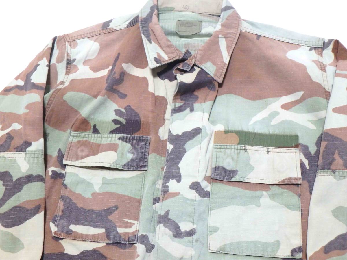 米軍 実物 迷彩 ウッドランドカモ フィールドジャケット size L ヴィンテージ サバゲー_画像2