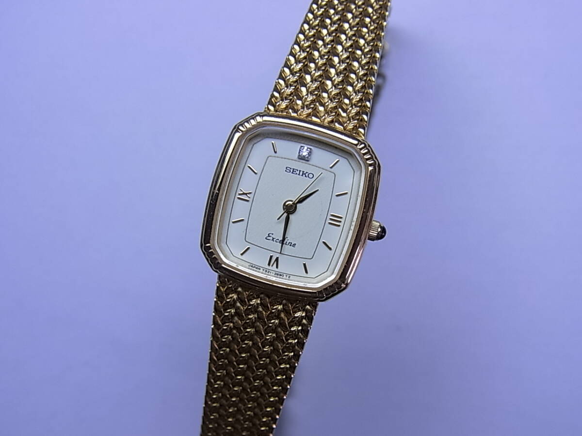 100 иен ~ хорошая вещь SEIKO Seiko Exceline Exceline женский кварц часы наручные часы 