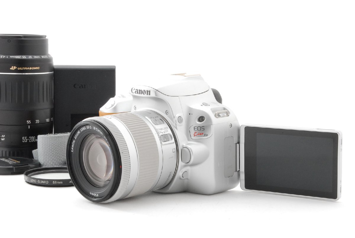 Canon キヤノン EOS Kiss X9 シルバー ダブルズームキット 新品SD32GB付き ショット数4116回_画像1