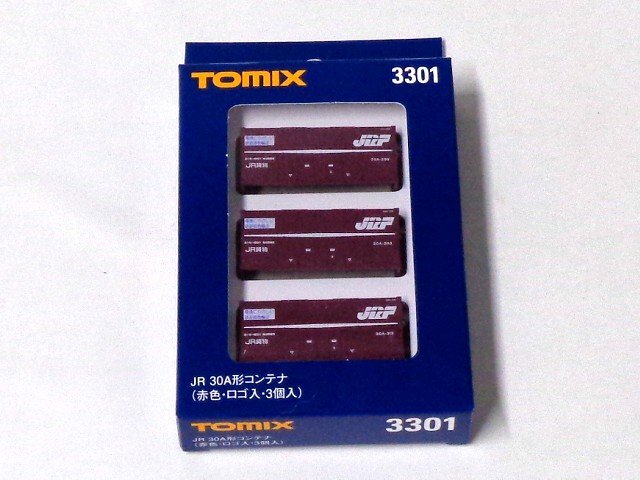 TOMIX 30A形コンテナ(赤色・ロゴ入り・3個入り) #3301_画像1
