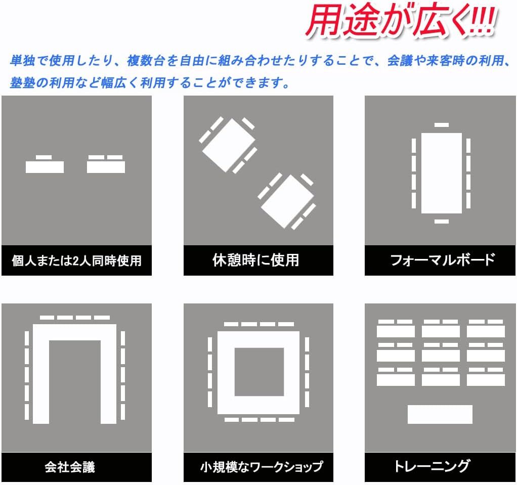  在宅勤務 PCデスク パソコンデスクナチュラル作業台 折り畳み テーブル収納可能幅1800×奥行450mm 作業台荷重力が強く _画像6