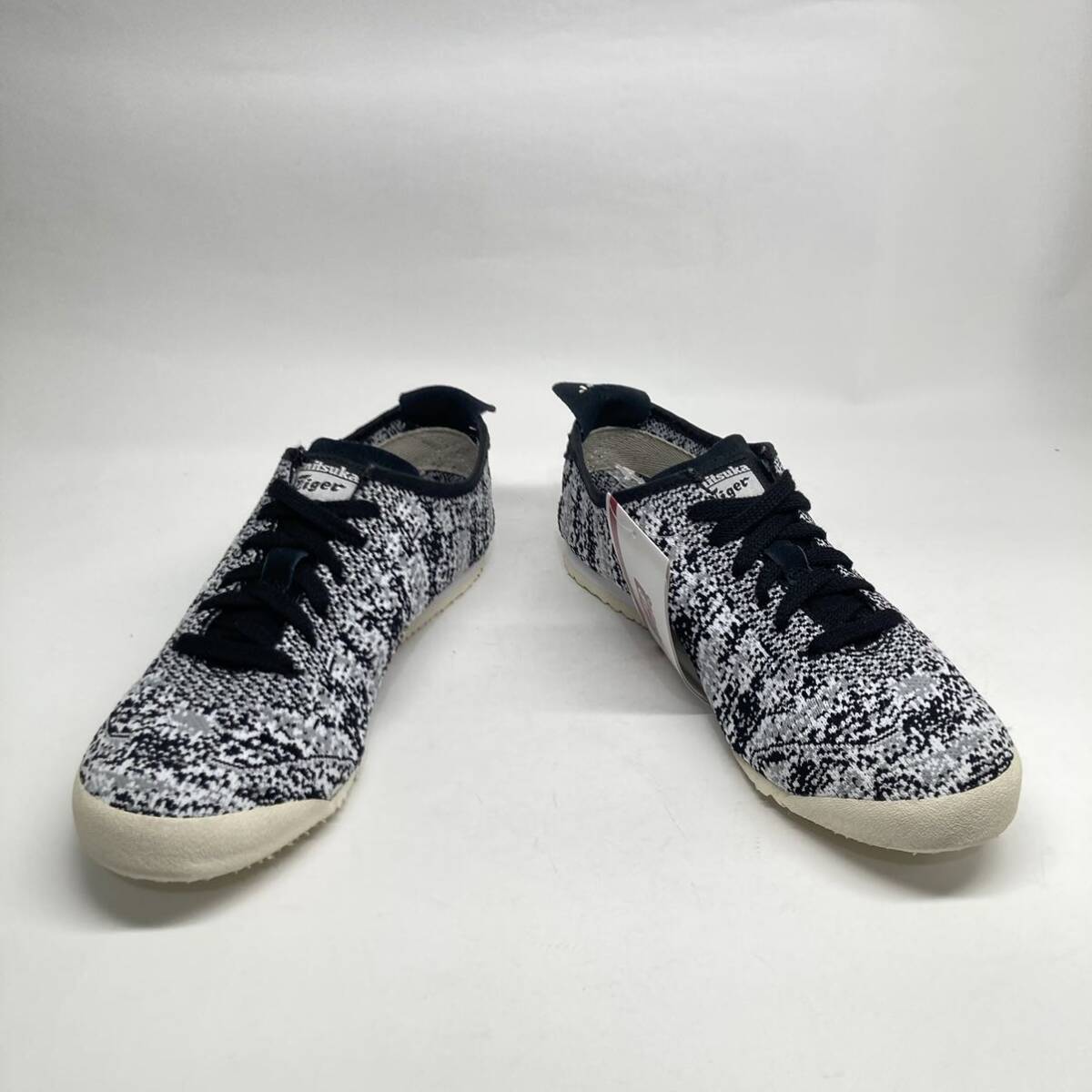 未使用! 限定 Onitsuka Tiger MEXICO 66 KNIT 白 黒 サイズ 25cm TH703N / オニツカタイガー メキシコ 66 ニット_画像4