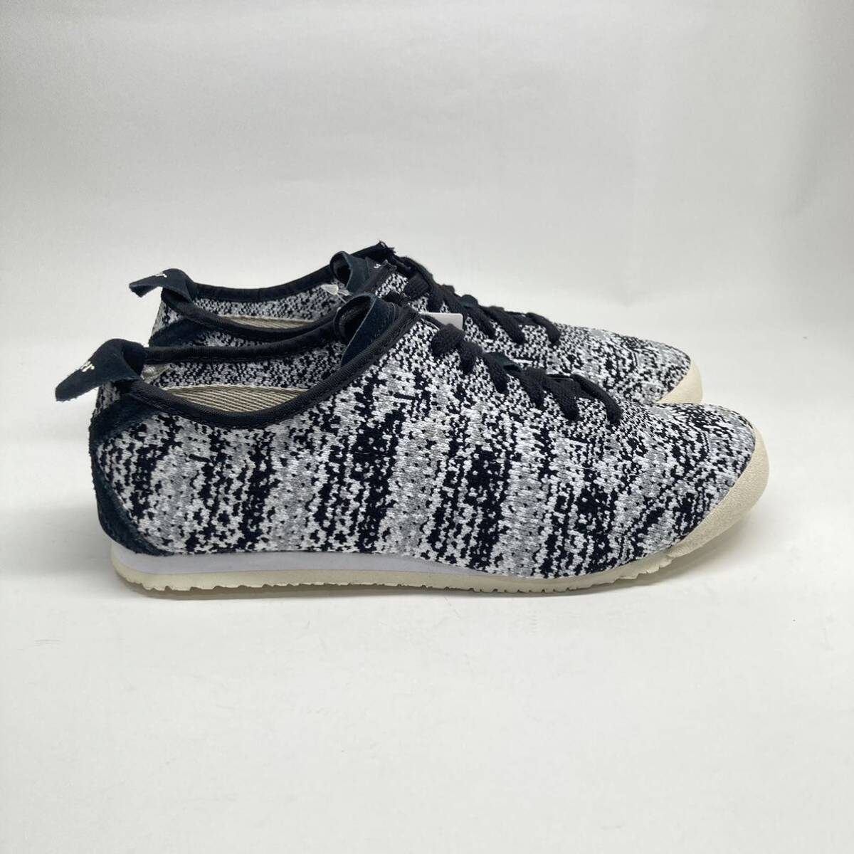 未使用! 限定 Onitsuka Tiger MEXICO 66 KNIT 白 黒 サイズ 25cm TH703N / オニツカタイガー メキシコ 66 ニット_画像7