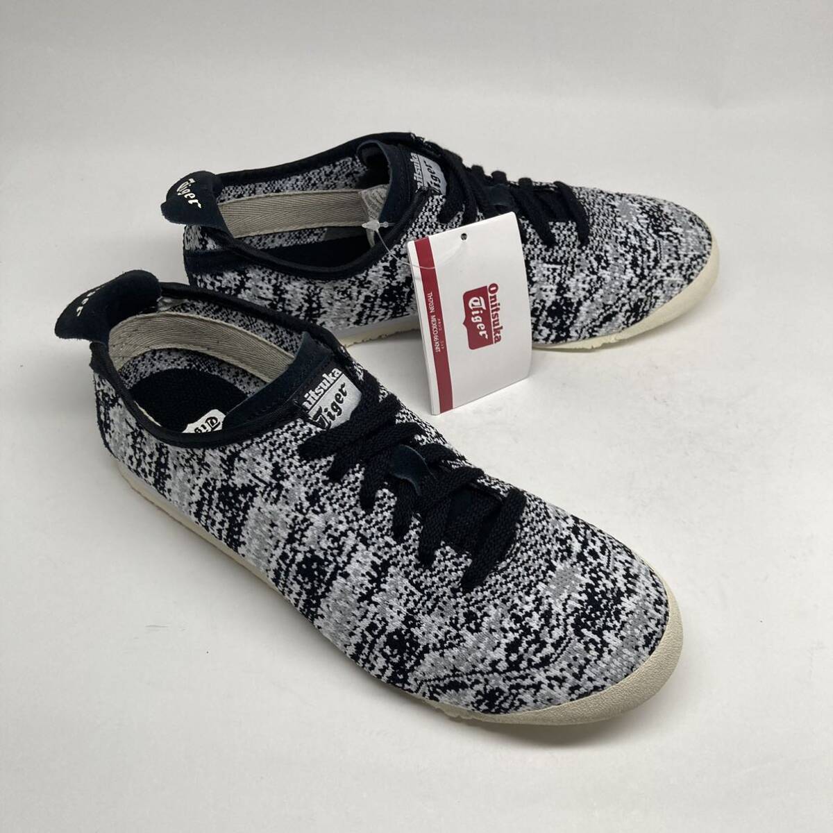 未使用! 限定 Onitsuka Tiger MEXICO 66 KNIT 白 黒 サイズ 25cm TH703N / オニツカタイガー メキシコ 66 ニット_画像2