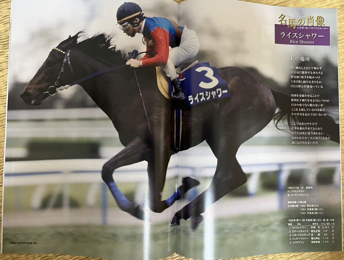 2024 heaven .. spring * Hong Kong Champion zte- Racing Program +JRA70 anniversary commemoration history fee fiscal year representative horse exhibition. pamphlet 