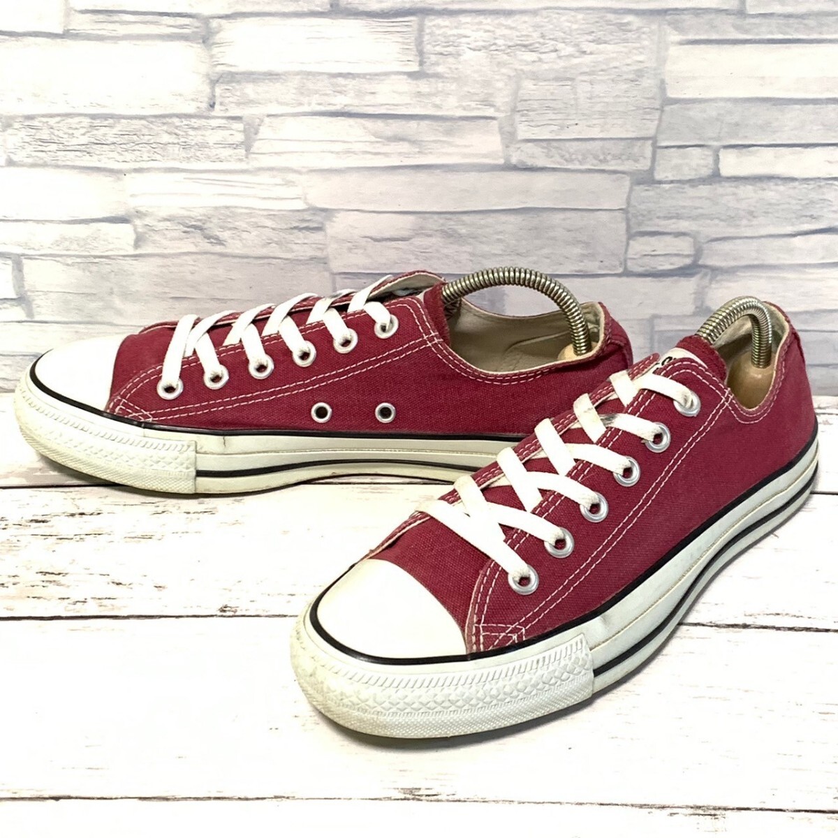 R6034bL CONVERSE Converse ALL STAR all Star OX men's 25cm low cut sneakers dark red wine bordeaux 1C030 canvas shoes 