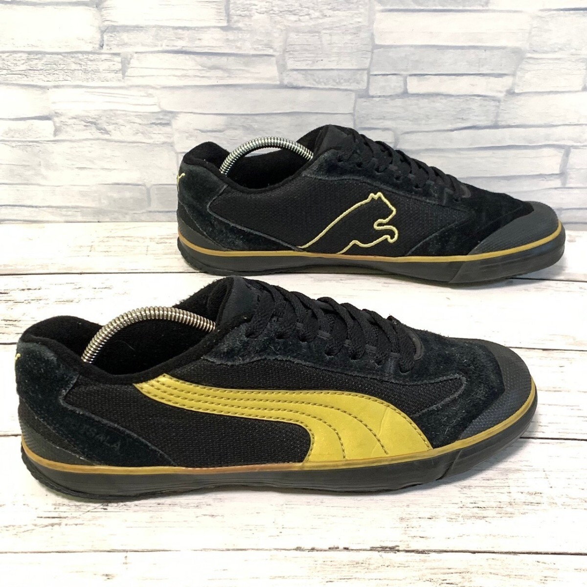 R6134bL PUMA プーマ フットサラ ローカットスニーカー メンズ 26.5cm ブラック 黒 スエード シューズ フットサルシューズ トレーニング_画像5