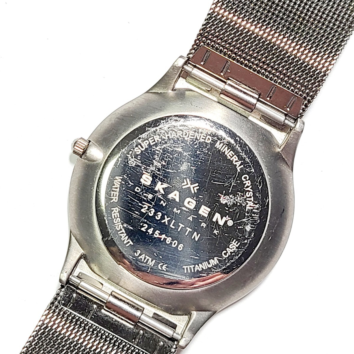 JM11LL SKAGEN スカーゲン 腕時計 メンズ アナログ 時計 ステンレス メッシュベルト シルバー GRENEN グレーネン 233XLTTN クォーツ _画像4