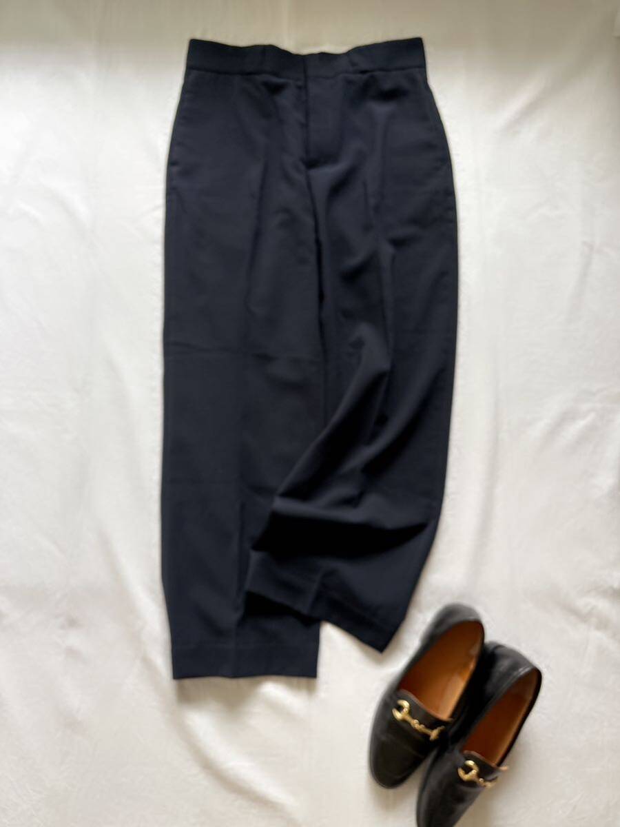 - FRAMeWORK каркас CARREMAN конические брюки 38 темно синий темно-синий Франция ткань слаксы палочка -
