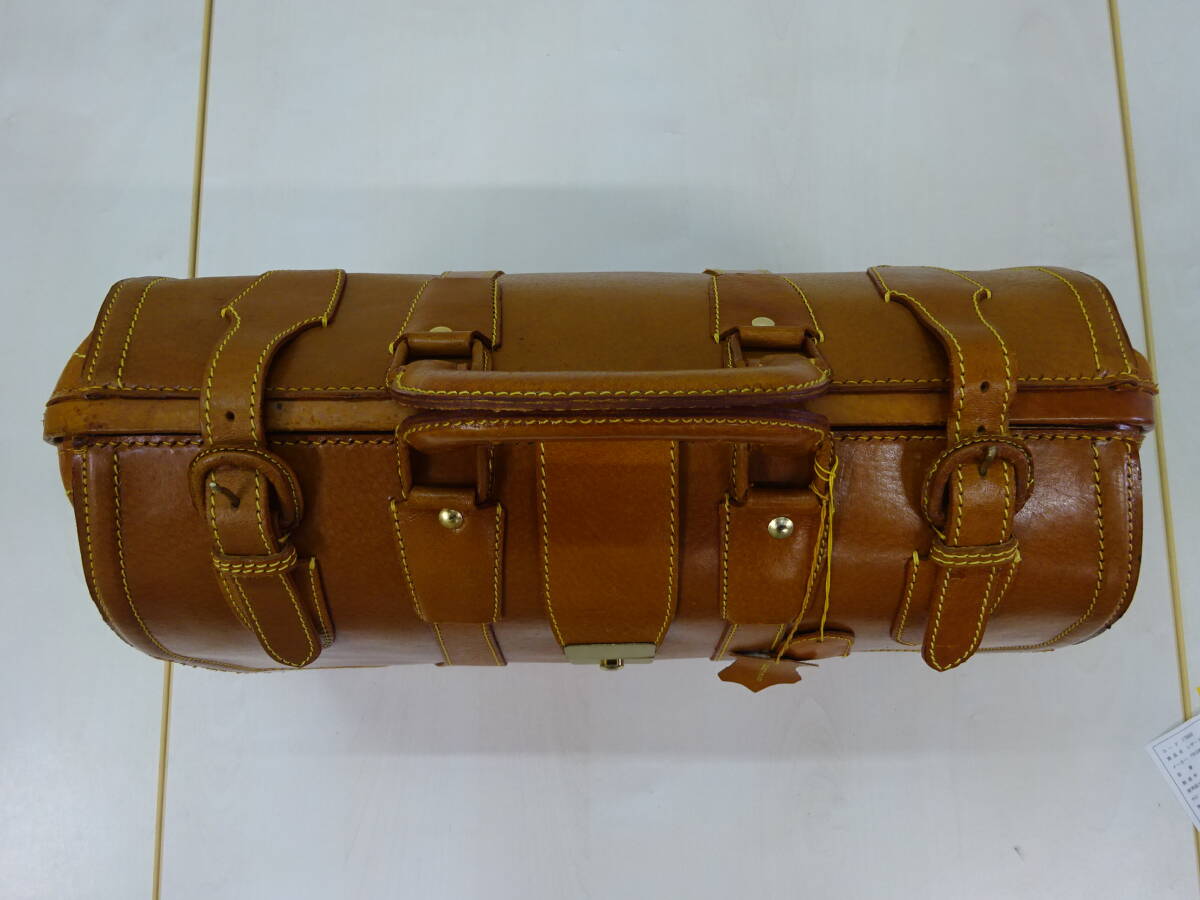17800#FRIENDLY LIFE friend Lee life leather dokta- bag Boston bag Dulles bag antique manner used #