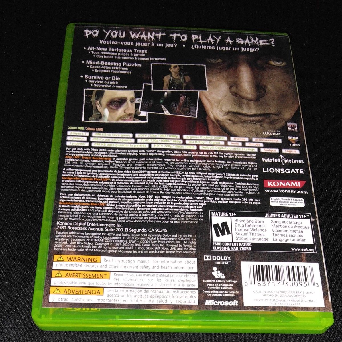 Xbox360  Saw2(輸入版:北米) 