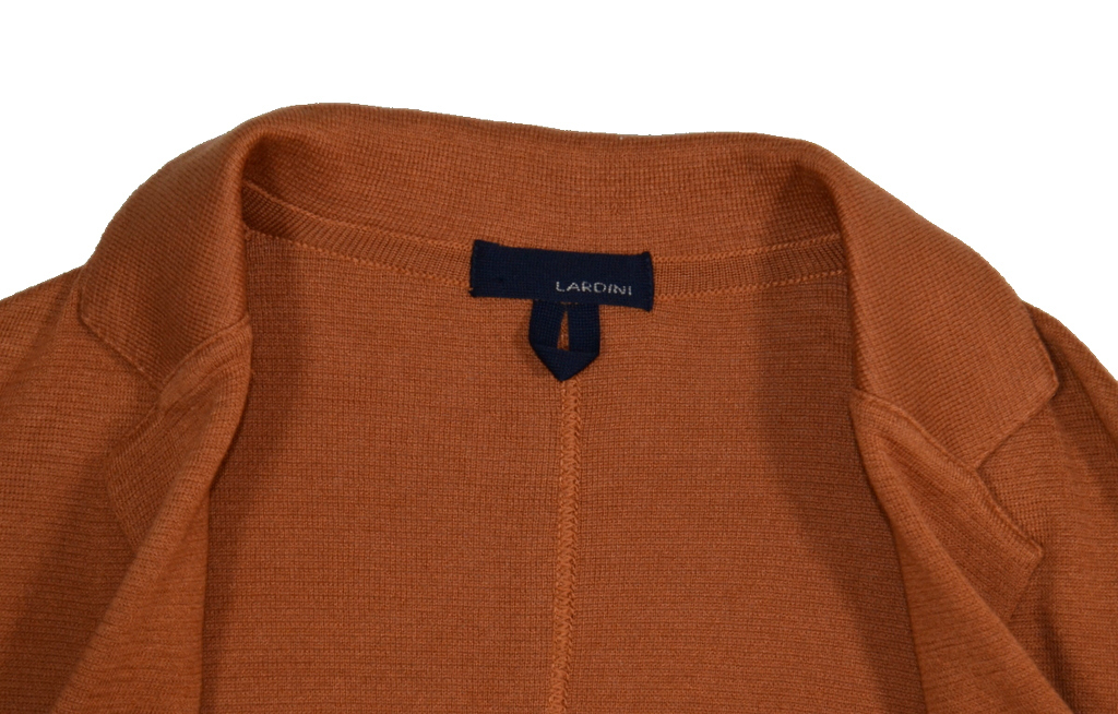 未使用品 新品級 LARDINI ラルディーニ テーラードジャケット size M メンズ ニット素材 アンコン ストレッチ有り カジュアルに シングル_画像3