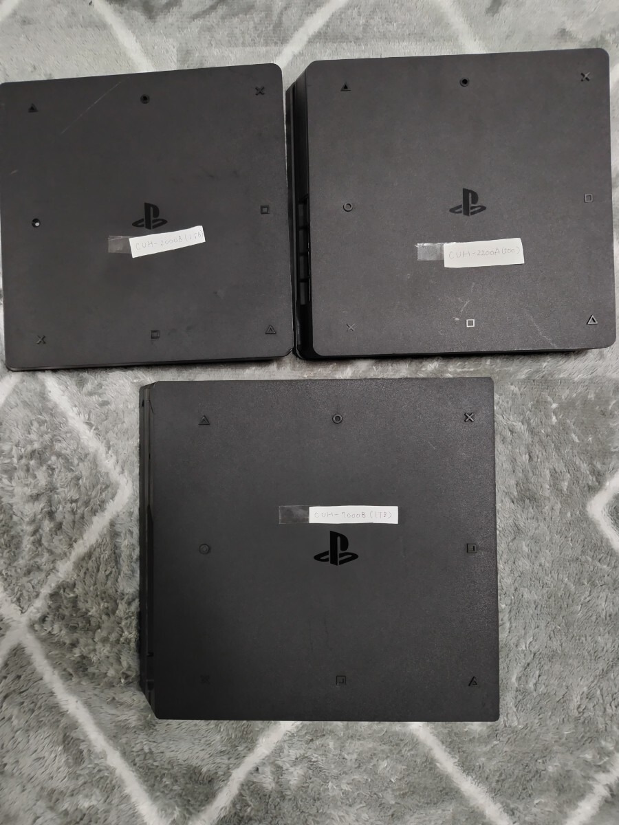 １円～ 動作確認済み PS4 PlayStation 本体 CUH-1200A×3台 1200B 2000A×3台 2000B 2200A 7000B 計10台 HDD 500 1TB 封印有 まとめ 黒白の画像5
