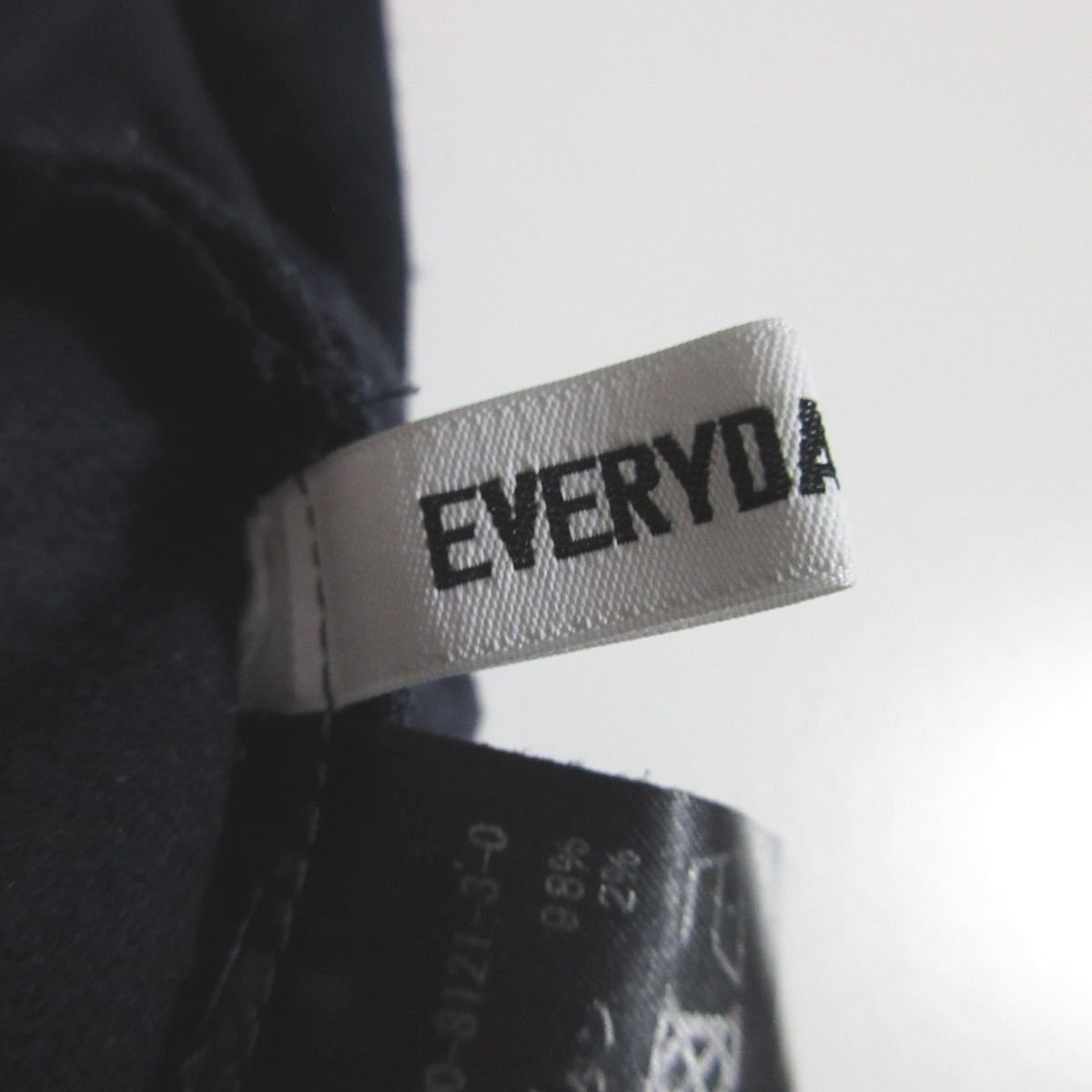 美品 EVERYDAY I LIKE. エヴリディアイライク ドゥーズィエムクラス ZIPパンツ 裾ジップ イージースラックス 34 ダークネイビー ◆_画像5