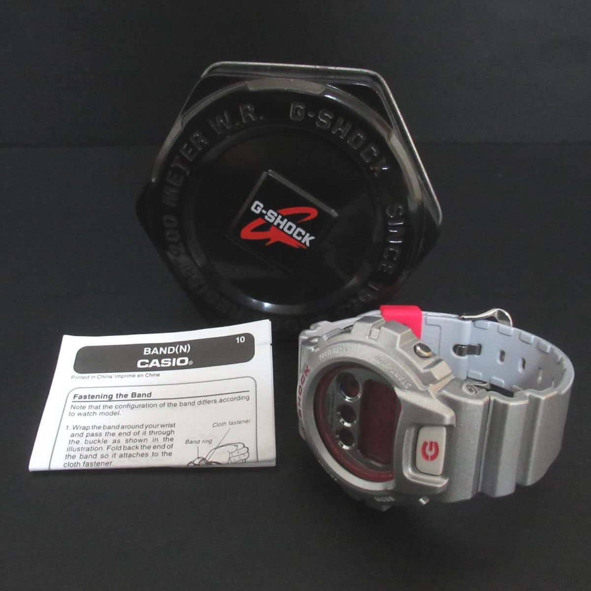 美品 CASIO カシオ G-SHOCK ジーショック クレイジーカラーズ クォーツ 腕時計 DW-6900CB シルバー×ピンク クレイジーカラーの画像7