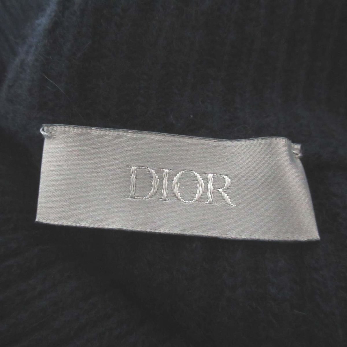  прекрасный товар 19AW DIOR HOMME×Raymond Pettibon Dior Homme × Raymond petibo-mona Liza вышивка кашемир Blend вязаный свитер S темно-синий 