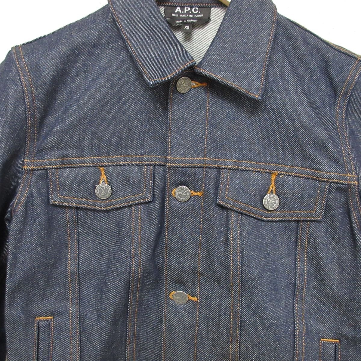  as good as new A.P.C. A.P.C. non woshu Denim jacket Tracker jacket G Jean XS indigo *