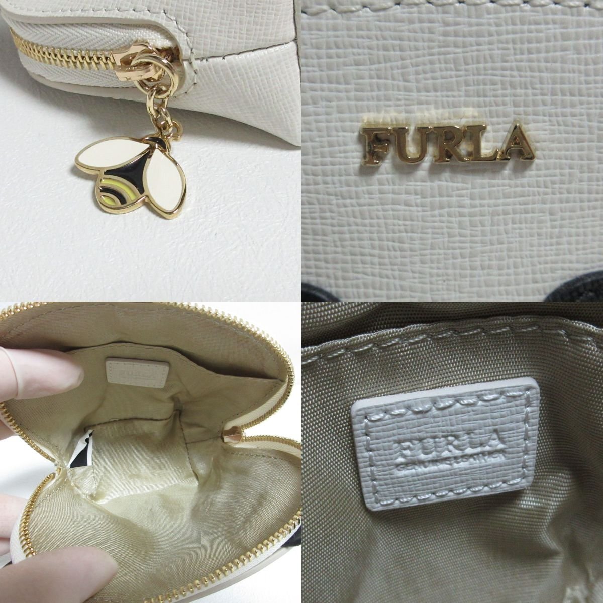 新品同様 FURLA フルラ 3点おまとめ フォックス×パンダ ミラー ポーチ コインケース マルチカラー ◆_画像6