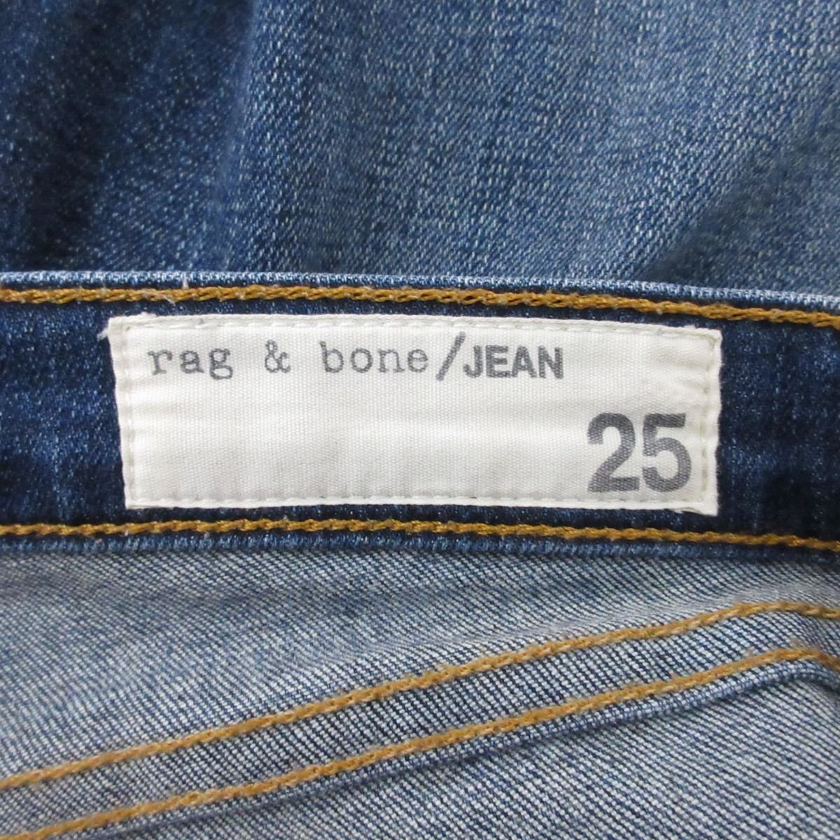 美品 rag&bone ラグ＆ボーン ストレッチ ローライズ スキニー デニムパンツ ジーンズ W25 インディゴ ◆_画像4