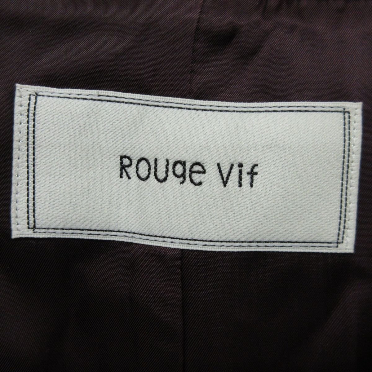 unused Rouge vif rouge vif MANTECO company cloth use waist belt no color long coat 36 wine red *