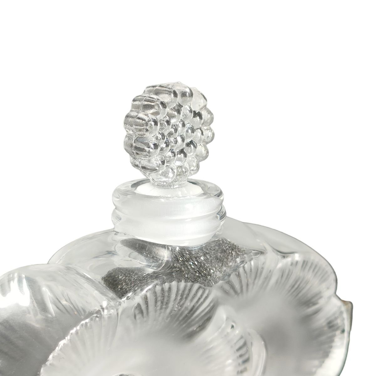 新品同様 LALIQUE ラリック ドゥフルール 二つの花 クリスタル パフュームボトル 香水瓶 箱付き クリア J0104_画像4