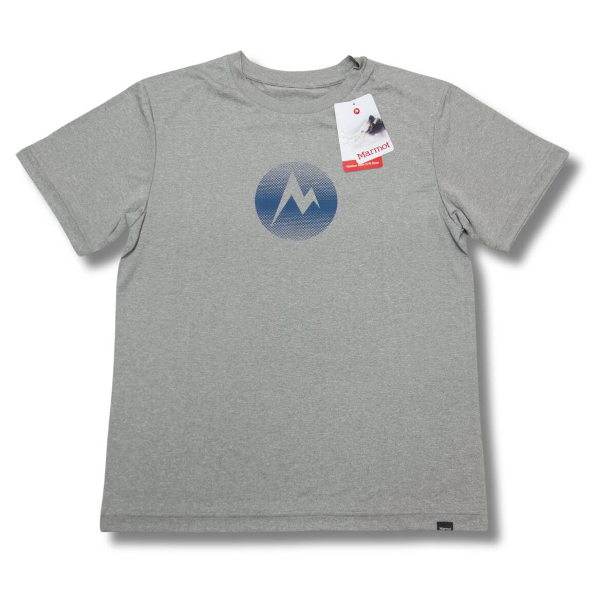 即決☆マーモット MARK ロゴ 半袖Tシャツ GY/XLサイズ 送料無料 速乾吸汗 UPF30 キャンプ グレー 灰色 Marmot_画像6