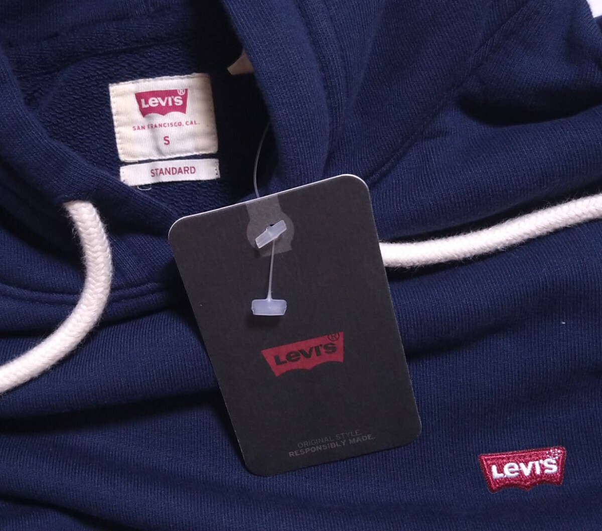 Levi's リーバイス パーカー フーディ ネイビー メンズ Sサイズ 日本サイズ M_画像3