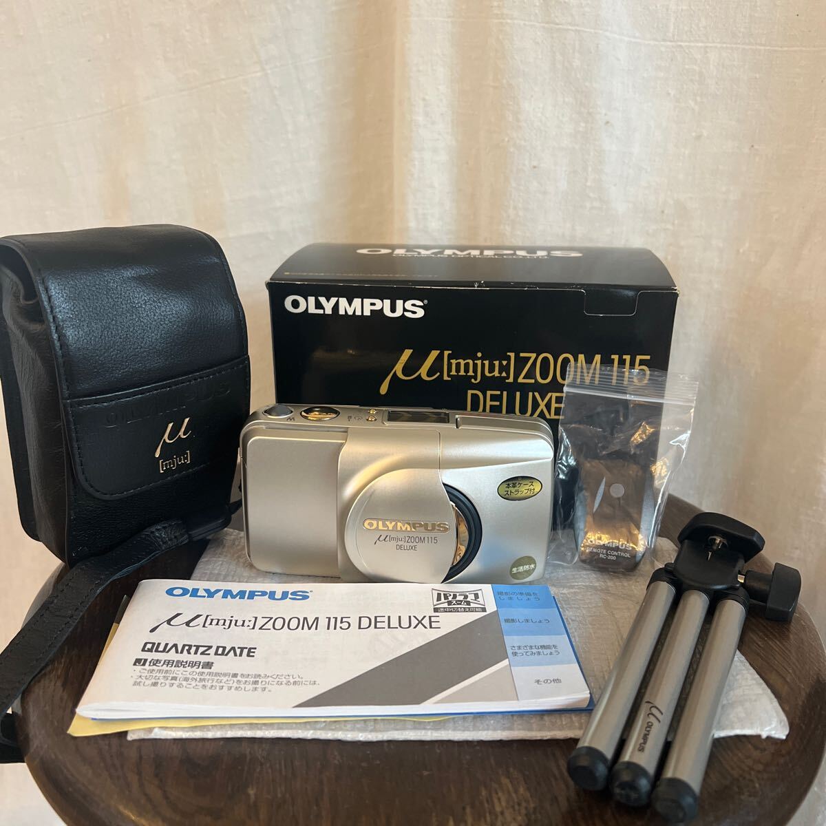 5/1-12 beautiful goods almost unused OLYMPUS Olympus μ Mu ZOOM 115 compact film camera case strap original box owner manual 