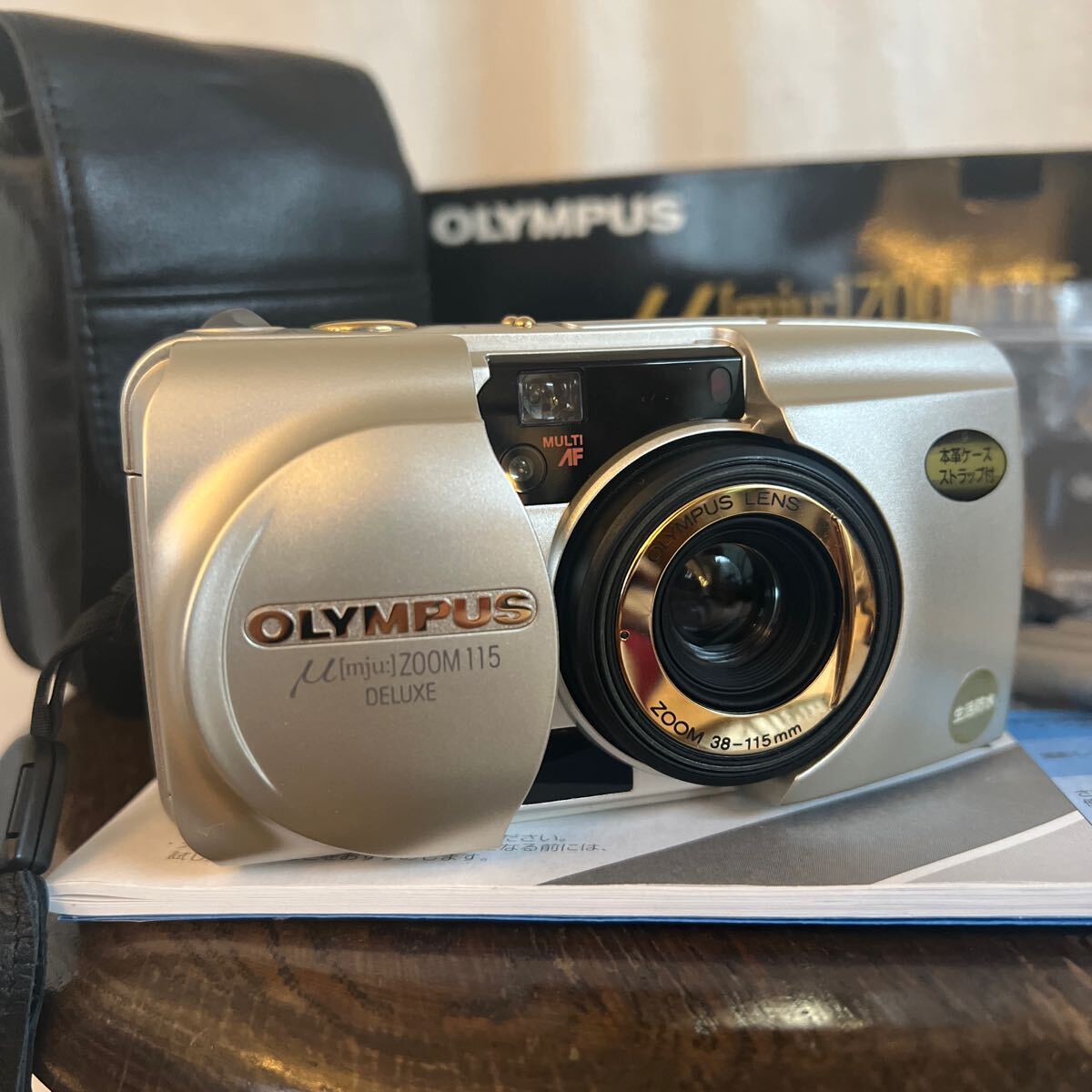 5/1-12 beautiful goods almost unused OLYMPUS Olympus μ Mu ZOOM 115 compact film camera case strap original box owner manual 