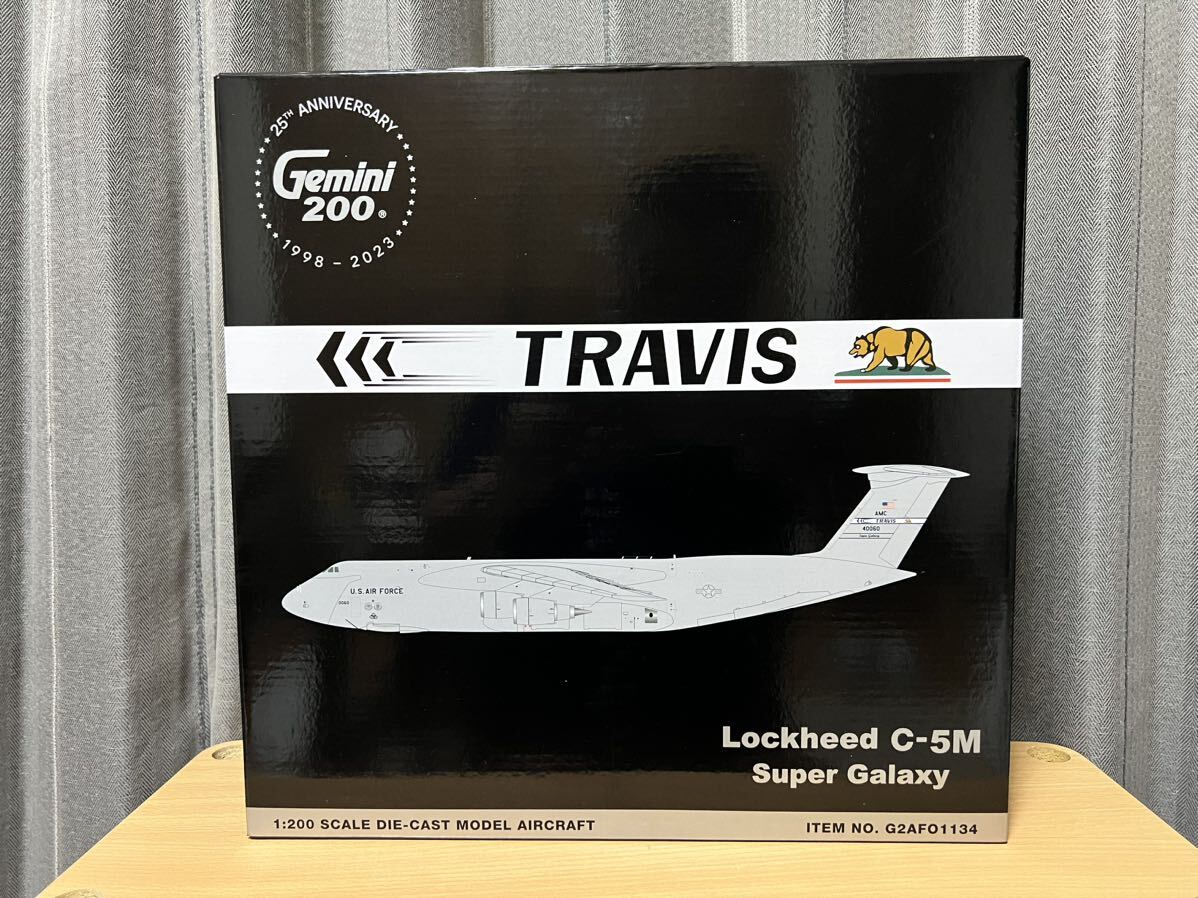 gemini200 1/200 Lockheed C-5M super Galaxy travis Air Force basis ground place .