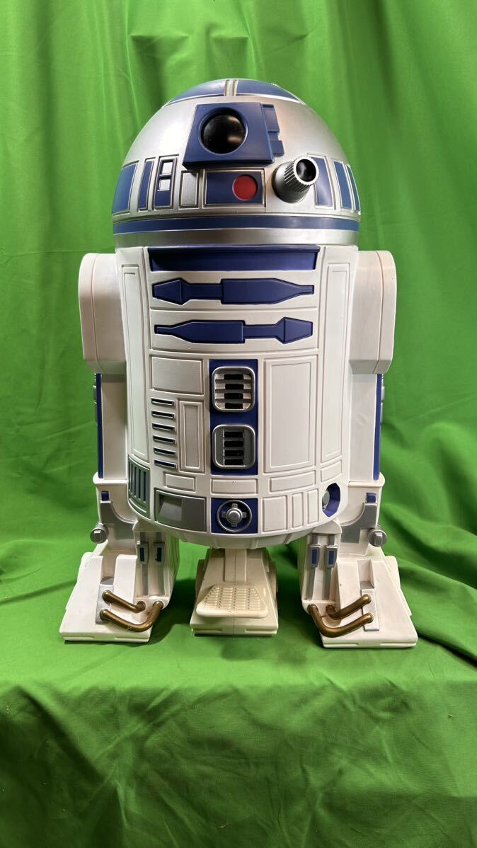 ジャンク品　スターウォーズ STARWARS R2D2 ビッグサイズ ゴミ箱 ダストボックス ペダル式 全高約60cm 破損あり　オブジェ_画像1