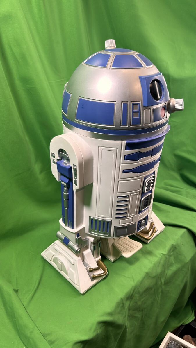 ジャンク品　スターウォーズ STARWARS R2D2 ビッグサイズ ゴミ箱 ダストボックス ペダル式 全高約60cm 破損あり　オブジェ_画像5