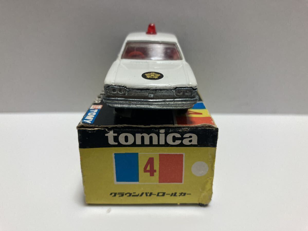  Tomica сделано в Японии чёрный коробка Crown патрульная машина 1A колесо красный цвет лампа B модель цвет указание с коробкой 