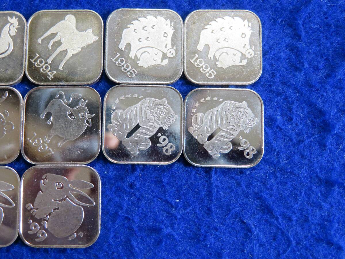  original silver medal mint set take out 43.52g money old coin 10 sheets set A5