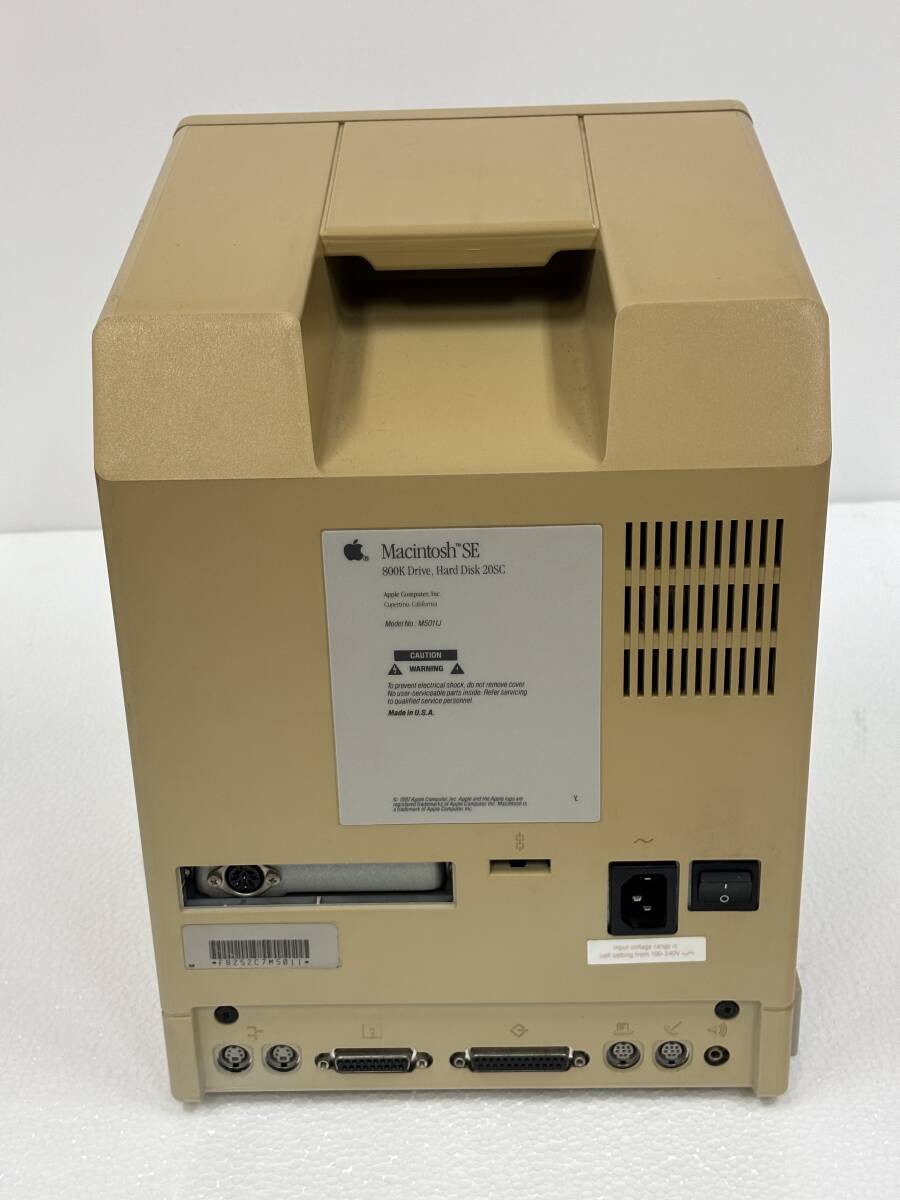 Apple Macintosh SE アップル マッキントッシュ M5011J 800K Drvie Hard Disk 20SC パーソナル コンピュータ パソコン レトロ 動作確認済の画像3